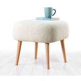 Lorence Home Lamberr Beyaz Teddy Kürk Puf
