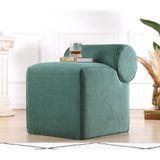 Lorence Home Linburg Puf - Yeşil - Oturma Yüksekliği: 43 cm Genişlik: 45 cm Derinlik: 60 cm Dayanma Yüksekliği: 56cm