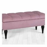 Lorence Home Maye Menekşe Sandıklı Kapitone Puf
