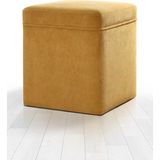 Lorence Home Mosvile Sandıklı Puf Hardal - Yükseklik: 46m Genişlik: 43cm Derinlik: 43cm