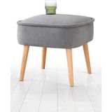 Lorence Home Muum Puf Gri - Yükseklik: 42cm Genişlik: 47cm Derinlik: 47cm