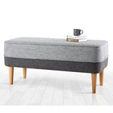 Lorence Home Randler Bench Gri Puf