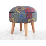 Lorence Home Rugrev Kilim Puf - Mavi