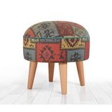 Lorence Home Rugrev Kilim Puf - Yeşil Çok Renkli