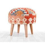 Lorence Home Sefian Kilim Puf - Sur Çok Renkli