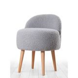 Lorence Home TY3131 Açık Gri Rufmee Kürk Puf