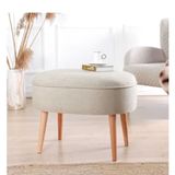 Lorence Home TY4485 Krem Timoon Puf