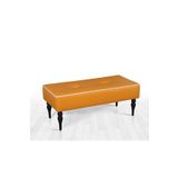 Lorence Home TY9014 Turuncu Lungo Deri BenchTuruncu Puf