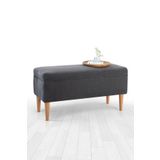 Lorencehome Glend Sandıklı Bench Puf - Gri