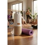 Lorenzella Yoga Matı Taşıma Çantası (6MM/10MM)– Kanvas Kumaş, Askılı & Büzgülü Yoga Mat Çantası - Ekru