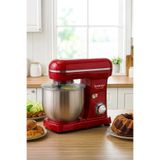 Lorenzo MasterPlus Hamur Yoğurma Mutfak Şefi Stand Mixer 6 lt 1500 W Çiğköfte,Krema Kırmızı