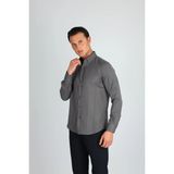 Lorenzo Mazzoli Oxford C 503 Gri Erkek Gömlek - XL