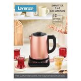 Lorenzo Smart Tea 5 in 1 Konuşan Çay Makinesi, Rose, 1,7 L, Bakır