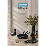 Lorenzo Titanium 3 Parça Döküm Granit Tava Seti 20-24-28 Cm Siyah - Lrz-2078
