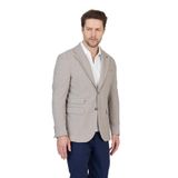 Lores Erkek Hardal Astarsız Soft Balıksırtı Desenli Esneyen Kumaş Likralı Spor Blazer Ceket