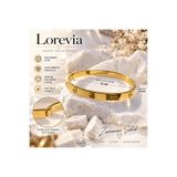 LOREVIA Lorevi, altın renk paslanmaz çelik kelepçe bilezik