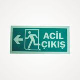 Lorex Fotolüminesans Sol Yön Fosforlu Yön Levhası