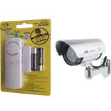 Lorex LR-D11IR Ir Görünümlü Dış Ortam Maket Caydırıcı Dummy Kamera ve Lorex LR-4444 Kapı Pencere Alarmı