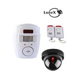 Lorex LR-SK04 Dome Dış Ortam Maket Caydırıcı Dummy Kamera + LR-NG300 Hareket Sensörlü Uzaktan Kumandalı Alarm Seti
