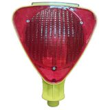 LOREX LR-SPL01R Güneş Enerjili Üçgen Flaşörlü Kırmızı Lamba, Solar Trafik Lambası, Kırmızı Renk