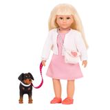 Lori Mini Bebek ve Oyuncak Köpek - 6 İnç Bebek ve Pinscher Pup - Kıyafetli Oyun Seti, Hayvan ve Aksesuarlar - Çocuklar için Oyun Seti - 3+ Yaş - Nadine & Nix