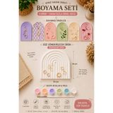 LORİCA Kendin Boya Gökkuşağı Takı Tepsisi Boyama Seti 14x14 cm – Taş Tozu Dekoratif Organizer | DIY Hobi Seti | Akrilik Boyama Kiti | El Yapımı Dekor Boyama Seti