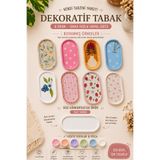 LORİCA Lorîka Studio Art Dekoratif Obje Boyama Seti – 6 Renk Akrilik Boya ve Fırça Dahil DIY Hobi Seti | Takı Tabağı, Mum Tabağı, Bardak Altlığı ve Dekoratif Tabak seramik görünümlü