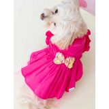 Lorico Tütülü Ve Payetli Fiyonklu Pembe Köpek Elbisesi