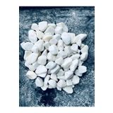 Lorien Beyaz Dolomit Taşı 2 Kg 2-4 Cm Bahçe Süs Taşı, Tamburlanmış Dekorasyon Taşı, Akvaryum Taşı
