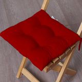 Lorien Özel Dikim Bağcıklı Pofuduk Sandalye Minderi - 40 x 40 cm - Bordo