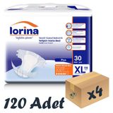 Lorina 4x30 Adet XLarge Tekstil Yüzeyli Bel Bantlı Hasta Bezi