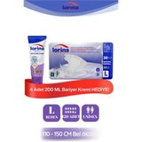 Lorina Bel Bantlı L Hasta Bezi 120 Adet, 4 Paket, 200 ml Bariyer Kremi Hediyeli