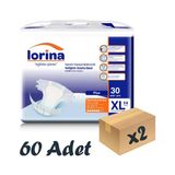 Lorina Belbantlı Ekstra Büyük Boy Xl 30'Lu 2 Adet Hasta Bezi