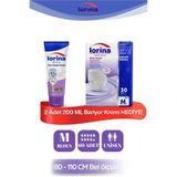 Lorina Emici Külot Hasta Bezi Medium, 60'lı, 80-110 cm Bel Ölçüsü, 200 ml Bariyer Kremi Hediyeli