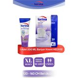 Lorina Emici Külot Hasta Bezi XL, 30 Adet, 120-160 cm Bel Ölçüsü, 200 ml Bariyer Kremi Hediyeli