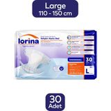 Lorina Large Beden Emici Bel Bantlı Hasta Bezi 30 Adet Yüksek Konforlu Tekstil Yüzey