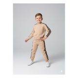lorio kids Erkek Çocuk Bisiklet Yakalı Yanları Şeritli Kışlık İkili Eşofman Takım 2-10 YAŞ
