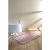 Loris %100 Pamuk Banyo Paspası Pembe 70x110