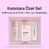Loris Kadınlara Özel K-201 Çiçeksi Set 200 ml Parfüm ve Deodorant Pembe Kutuda Hediyelik