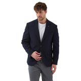 Lorix Erkek Koyu Lacivert Esneyen Poliviskon Kumaşlı Tam Astarlı SlimFit Mono Yaka Spor Blazer Ceket Koyu Lacivert 54