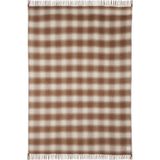 Loro Piana Plaid Yün ve Kaşmir Flanel Italyan Tasarımı Battaniye - Kahverengi - 190 x 140 cm