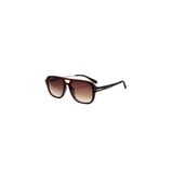 Lorven Kahverengi Retro Pilot Kemik Çerçeve Gold Detaylı Unisex UV400 Vintage Retro Güneş Gözlüğü