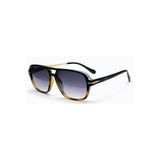 Lorven Leopar Retro Pilot Kemik Çerçeve Gold Detaylı Unisex UV400 Vintage Retro Güneş Gözlüğü