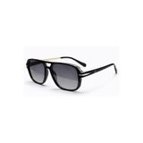 Lorven Siyah Retro Pilot Kemik Çerçeve Gold Detaylı Unisex UV400 Vintage Retro Güneş Gözlüğü