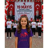 Lorvex 19 Mayıs Atatürk Gençlik Bayramı Tişört %100 Pamuk Oversize Unisex Baskılı Rahat Kalıp - 18-Mor