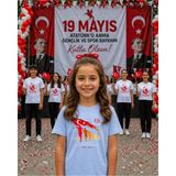 Lorvex 19 Mayıs Atatürk Gençlik Bayramı Tişört %100 Pamuk Oversize Unisex Baskılı Rahat Kalıp - 8-Mavi - 5 - 6 Yaş