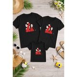 Lorvex Aile Kombin Oversize T-Shirt Anne Baba Çocuk %100 Pamuk Baskılı Rahat Kalıp (3 Adet Ayrı Sipariş Verilmelidir-Tekli Satılmaktadır) - 0-Siyah - 11 - 12 Yaş