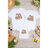 Lorvex Anne Baba Çocuk Kombin Tişört Pamuklu Oversize Aile Kombini T-Shirt (Ürünler Tekli Satılmaktadır) - 01-Beyaz - 9 - 10 Yaş