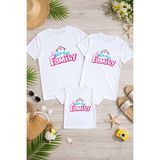 Lorvex Anne Baba Çocuk Kombin Tişört Pamuklu Oversize Aile Kombini T-Shirt (Ürünler Tekli Satılmaktadır) - 01-Beyaz - XL