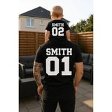 Lorvex Baba Oğul Kombin Tişört Oversize %100 Pamuk Aile Kombini Rahat Kalıp Erkek T-Shirt (Kombin Için 2’li Sipariş Verilmelidir) - 0-Siyah - XL
